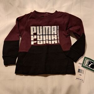 Puma maroon & black sweatshirt size 18 months NWT